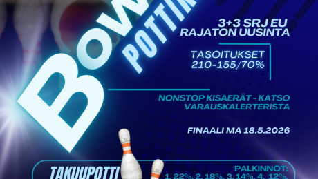 Black & Blue Modern Bowling Tournament Flyer